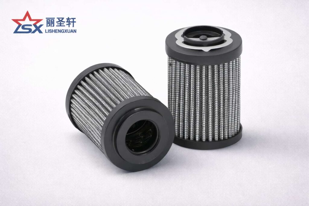 Hydraulic filter elements with metal mesh media in dual product view