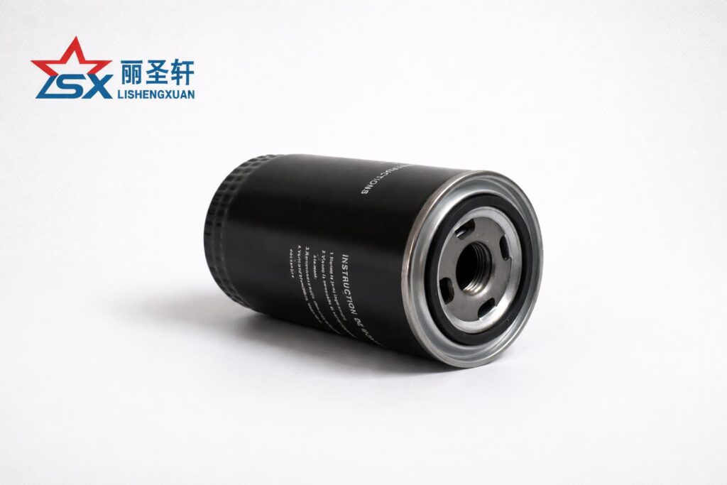 0009830615 spin-on hydraulic oil filter angled view with threaded base