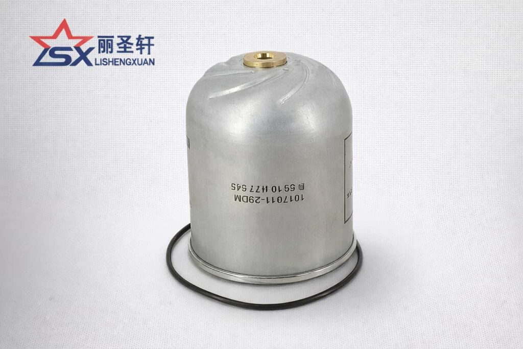 1017011-29DM rotor oil filter side view with wrapped housing for aftermarket engine oil system use