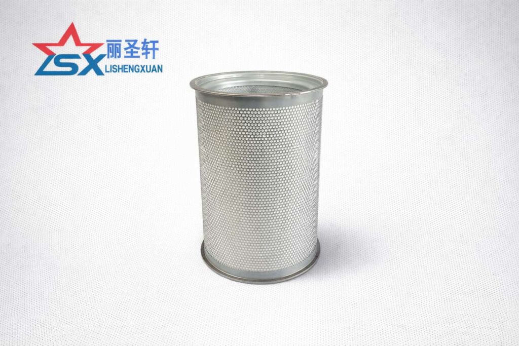 Air compressor oil separator element angled view