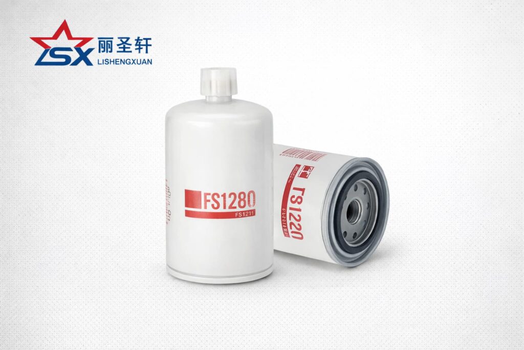 FS1280 Fuel Filter Spin-On Type with Metal Base Plate for Construction Equipment