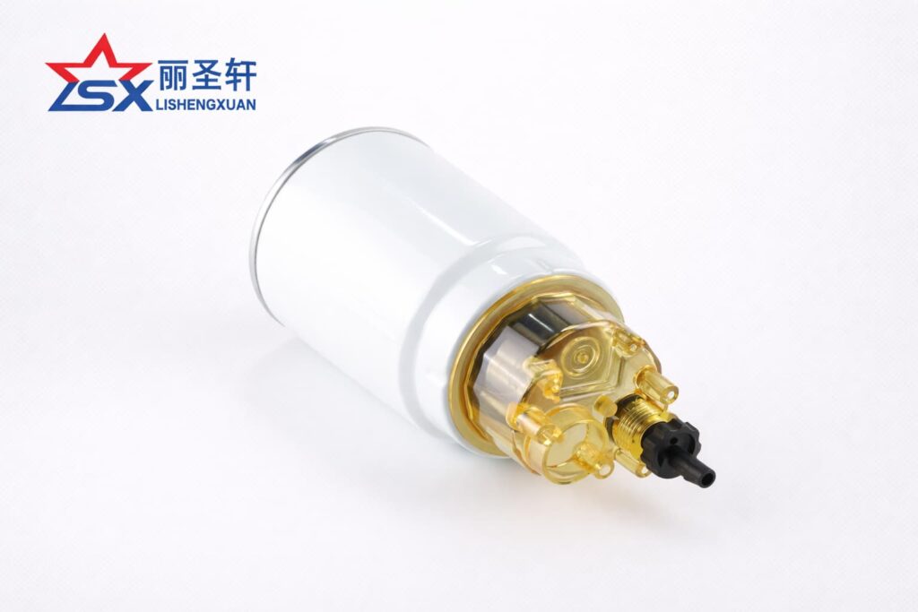 Fuel water separator filter upright product image with LSX logo