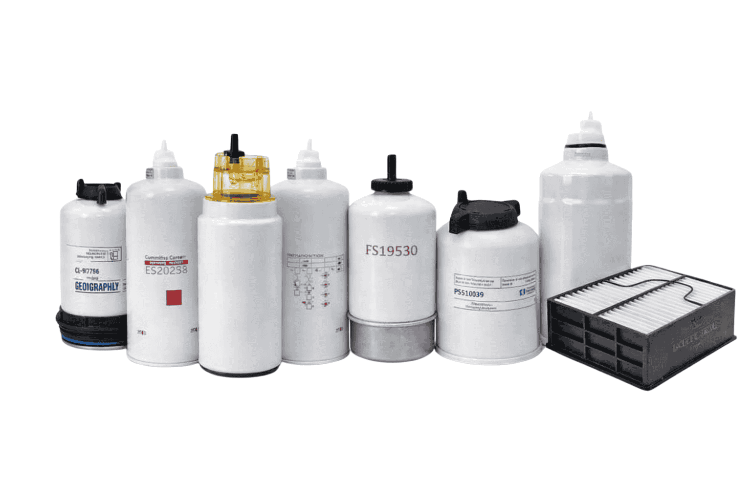 Mixed fuel water separator filters for diesel filtration systems