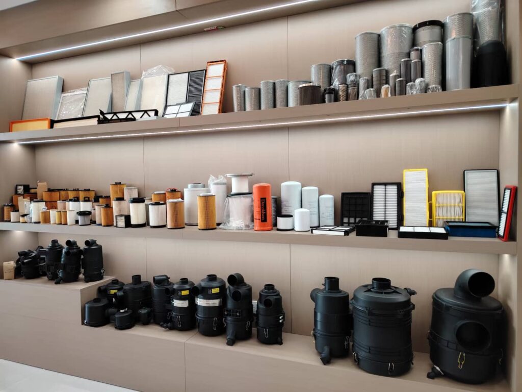 LSX Filter sample room with industrial filter samples for custom filter sample support