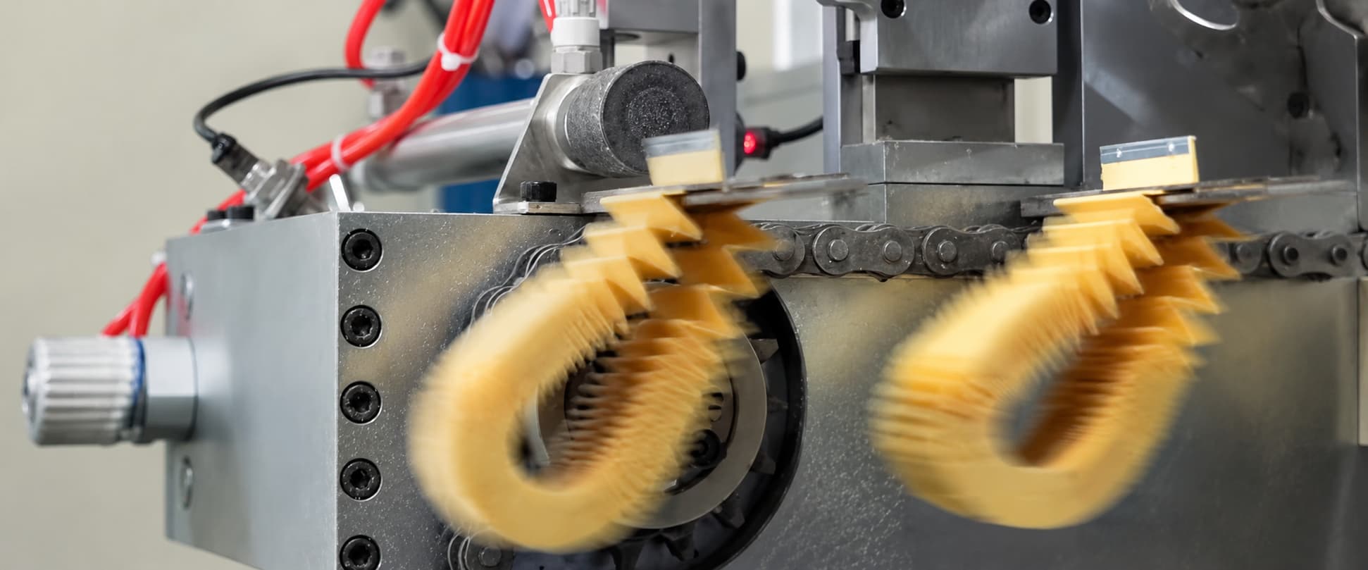 Engine oil filter media pleating process